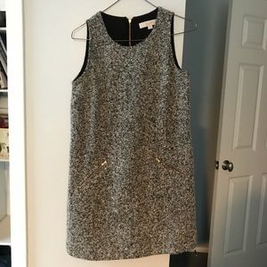 Grey fuzzy shift dress